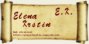 Elena Krstin vizit kartica